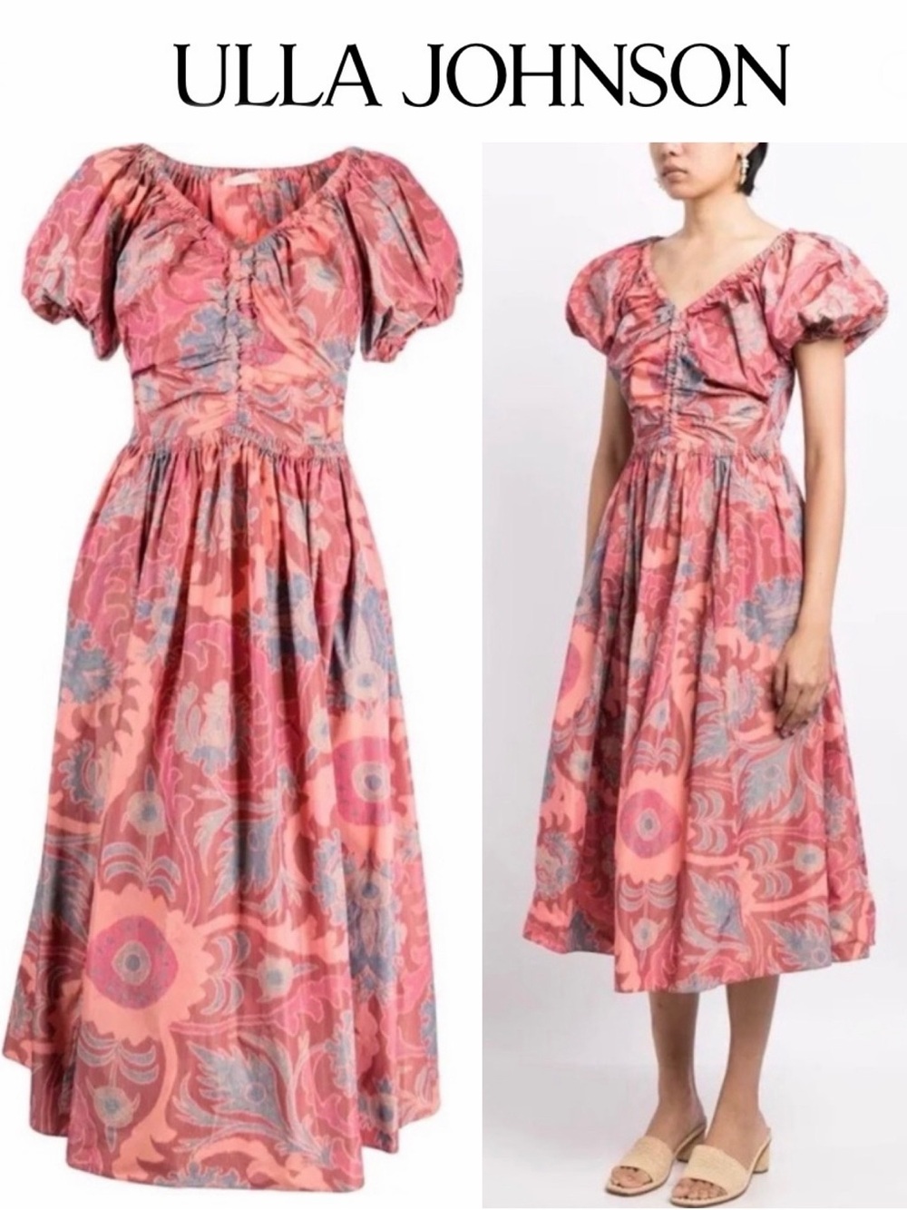 Ulla Johnson Cecile Paisley Dress In
Passionflower Pink Floral Sz 2 NWT $790